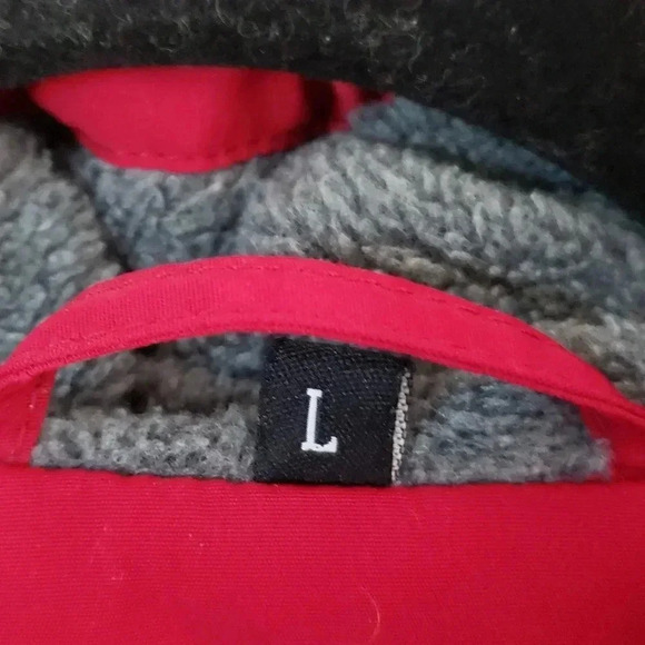 Aeros by Kristen Blake Red Quilted Hooded Coat Zip Front Fleece Lined La… - Picture 11 of 12